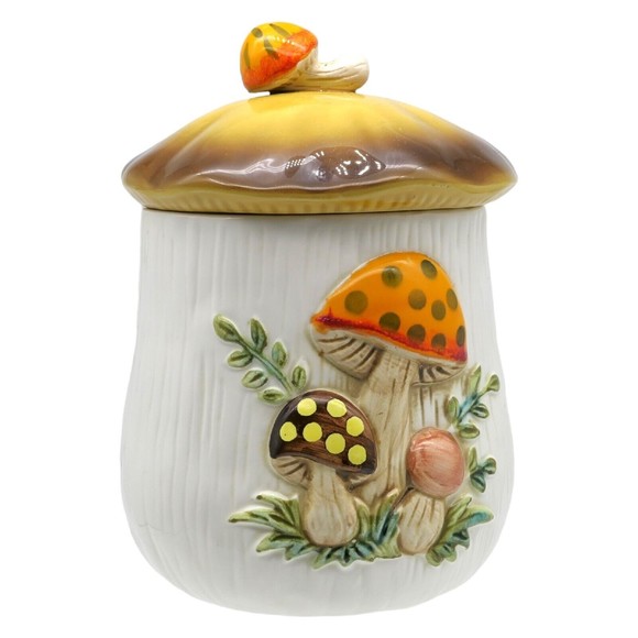 Sears Other - Vintage 1976 Sears Roebuck & Co Merry Mushroom Canister 9" X 5" Japan VGC
